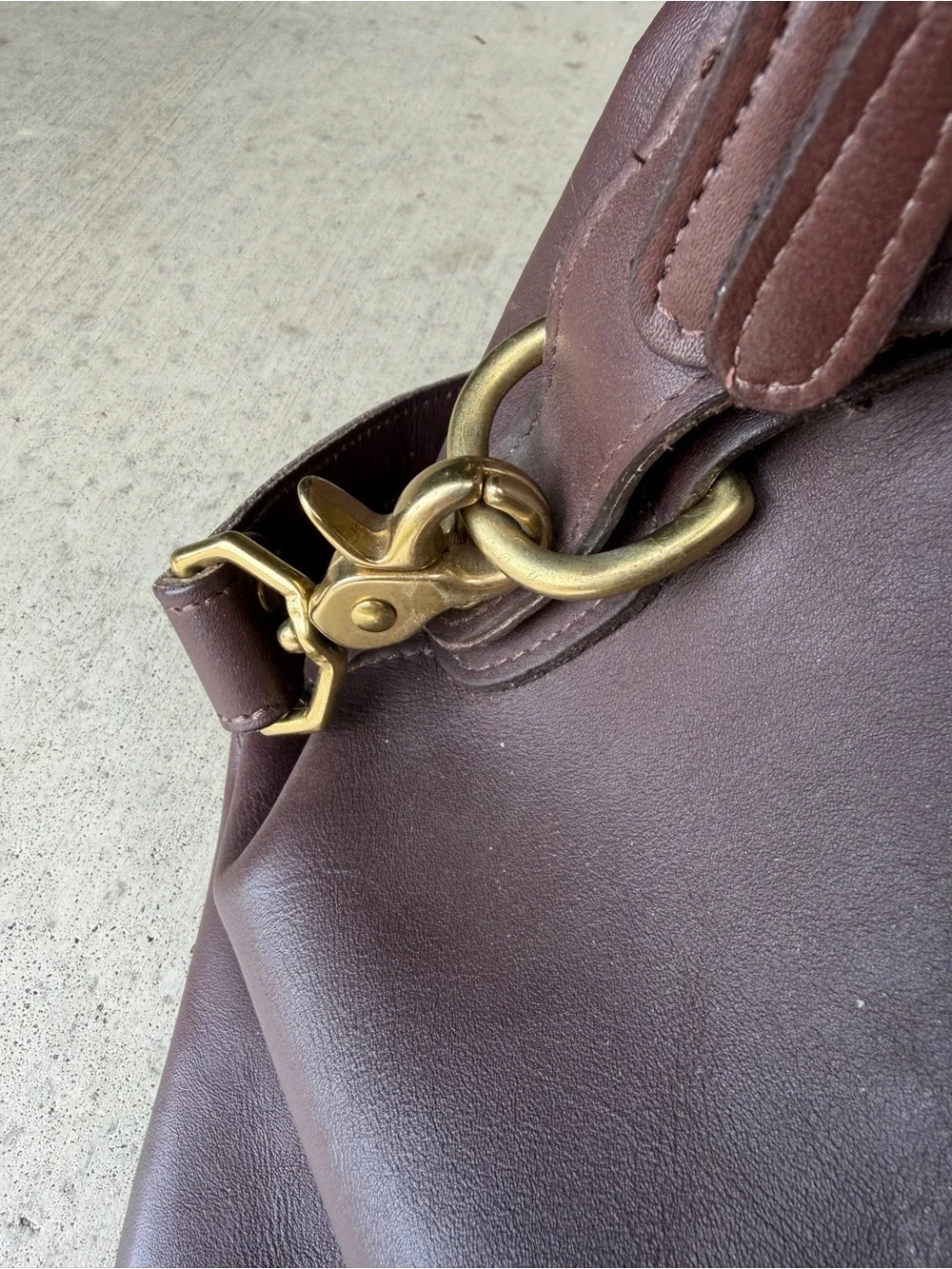 Rare Vintage Coach Leather Weekender Duffle Bag 0502 - Brown
